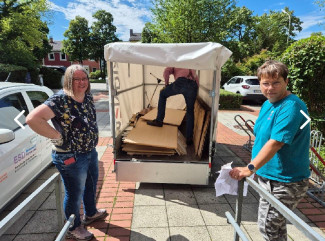Beim verladen der Schrankteile